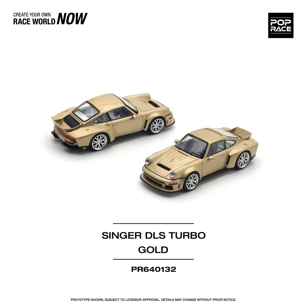 Pop Race 1:64 Porsche Singer DLS Turbo 964 Road Gold (PR640132)