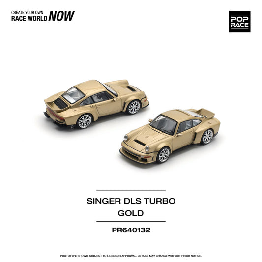 Pop Race 1:64 Porsche Singer DLS Turbo 964 Road Gold (PR640132)