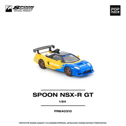 Pop Race 1:64 Honda Spoon NSX-R GT Opening Hood Detailed Engine Spoon Official Licensed (PR640310)