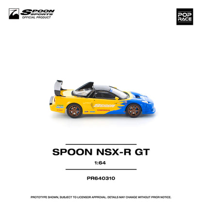 Pop Race 1:64 Honda Spoon NSX-R GT Opening Hood Detailed Engine Spoon Official Licensed (PR640310)
