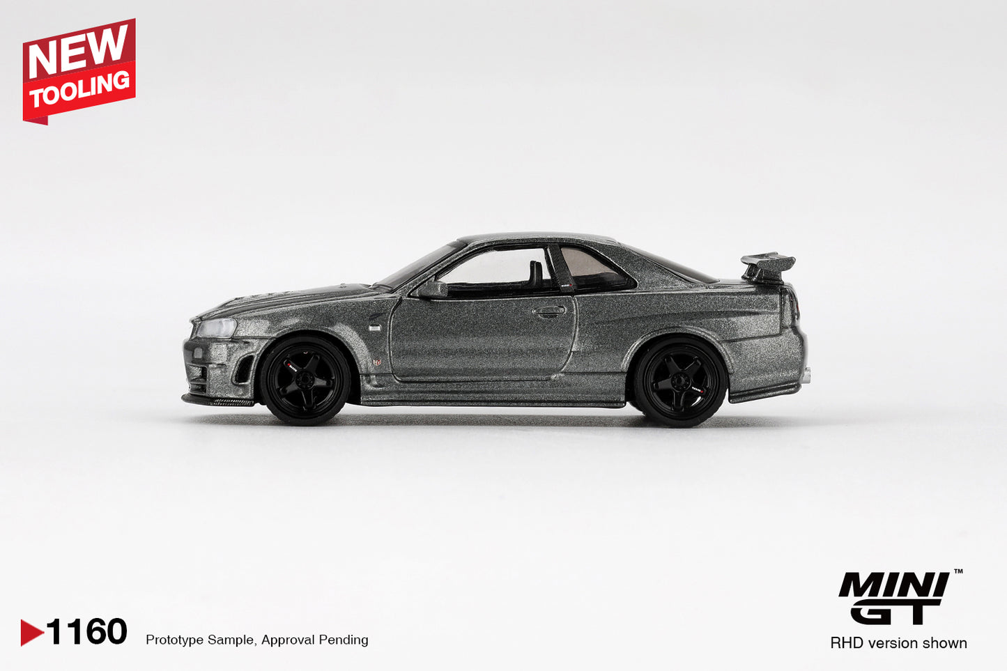 Mini GT 1:64 Nissan Skyline GT-R Dark Metal Gray (NISMO BNR34 CRS Version) (MGT01160-CH)