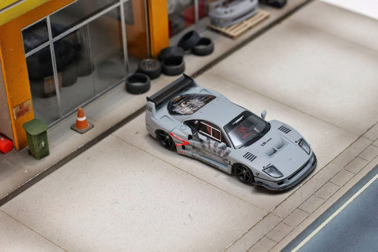 Street Weapon X Ghost Player 1:64 Ferrari F40 LB-Works LBWK Custom Cement Grey