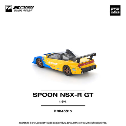 Pop Race 1:64 Honda Spoon NSX-R GT Opening Hood Detailed Engine Spoon Official Licensed (PR640310)