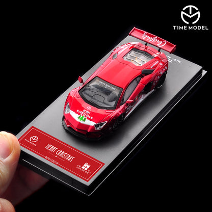Time Micro 1/64 Lamborghini Aventador LP 700 Christmas Edition Red