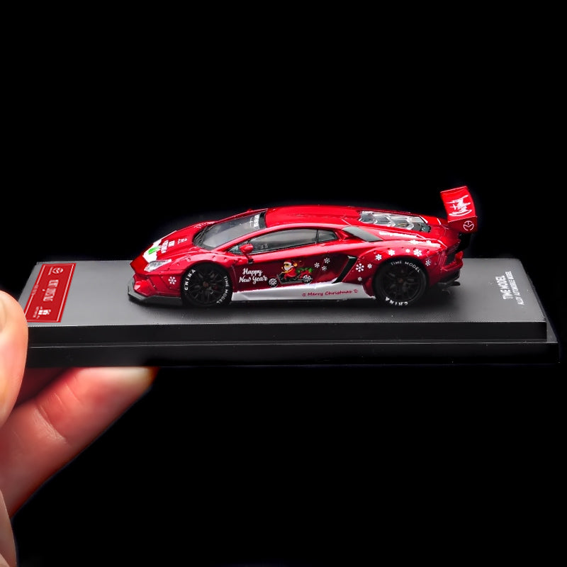 Time Micro 1/64 Lamborghini Aventador LP 700 Christmas Edition Red