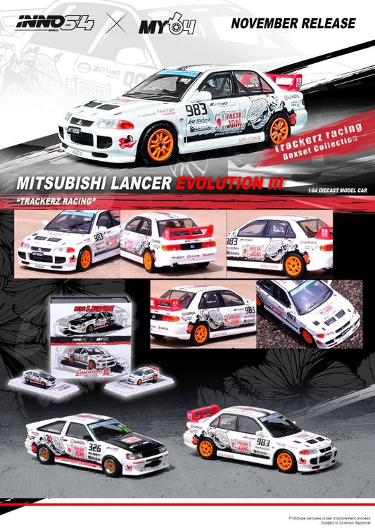 INNO64 1:64 Mitsubishi Lancer Evolution III "TRACKERS RACING" Malaysia Special Event Edition