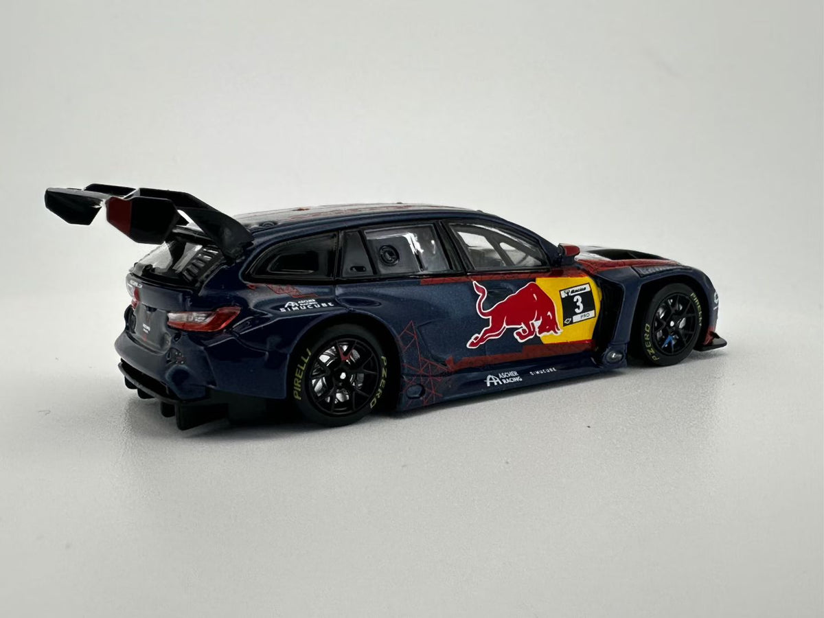 JICAR 1:64 M3 G81 Wagon Touring 24h Nurburgring Matt Blue Red Bull in Premium Box Packaging