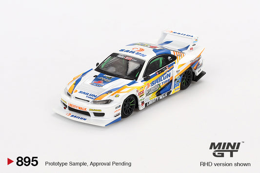 Mini GT 1:64 Nissan LB-Super Silhouette S15 SILVIA #555 2023 Formula Drift Japan (MGT00895-CH)