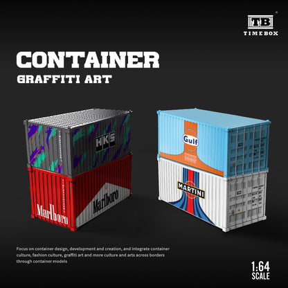 Time Box 1/64 20ft Shipping Container Full Metal Made- Gulf Version