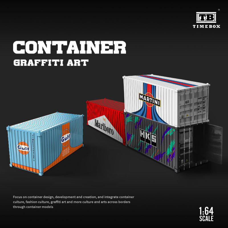 Time Box 1/64 20ft Shipping Container Full Metal Made- Gulf Version