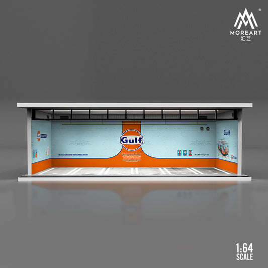 MoreArt 1/64 Car Park Garage Diorama with LED Light- Gulf Edition
