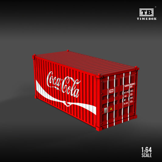 Time Box 1/64 20ft Shipping Container Full Metal Made- Coca Cola Version