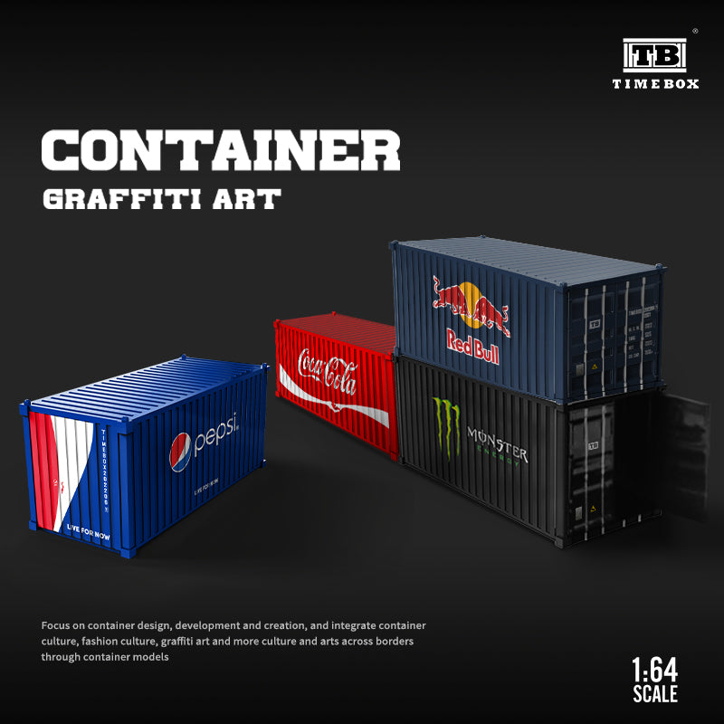 Time Box 1/64 20ft Shipping Container Full Metal Made- Coca Cola Version