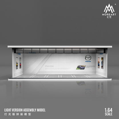 MoreArt 1/64 Parking Lot Scene Diorama with LED Light- Mazda Edition