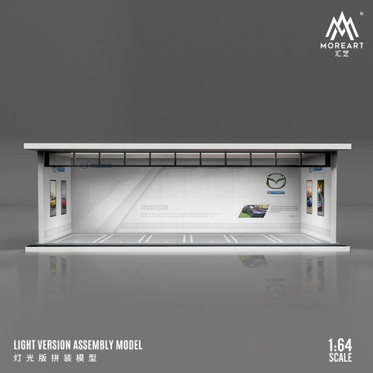 MoreArt 1/64 Parking Lot Scene Diorama with LED Light- Mazda Edition