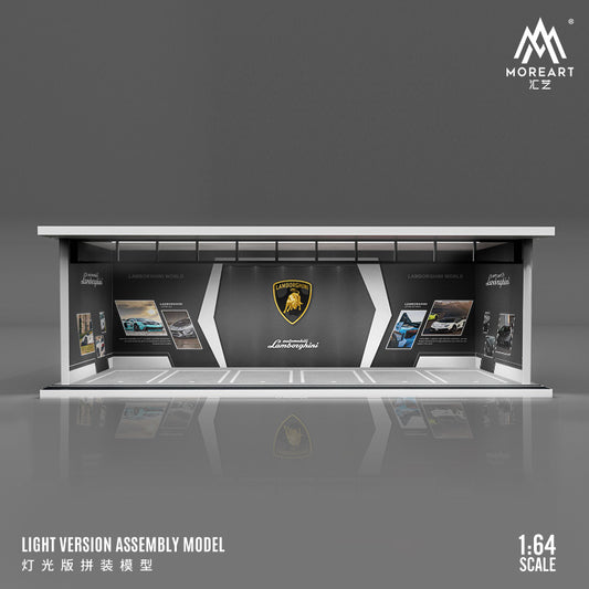 MoreArt 1/64 Car Park Garage Diorama with LED Light- Lamborghini Edition