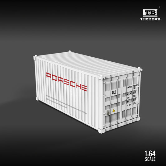 Time Box 1/64 20ft Shipping Container Full Metal Made- Porsche Version