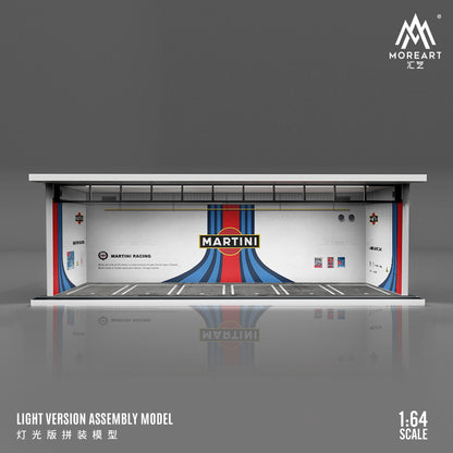 MoreArt 1/64 Car Park Garage Diorama with LED Light- Martini Edition