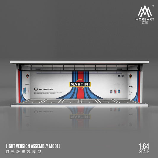 MoreArt 1/64 Car Park Garage Diorama with LED Light- Martini Edition