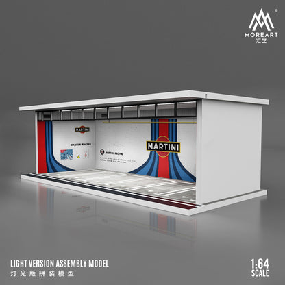 MoreArt 1/64 Car Park Garage Diorama with LED Light- Martini Edition