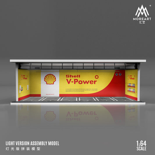 MoreArt 1/64 Car Park Garage Diorama with LED Light- Shell Edition