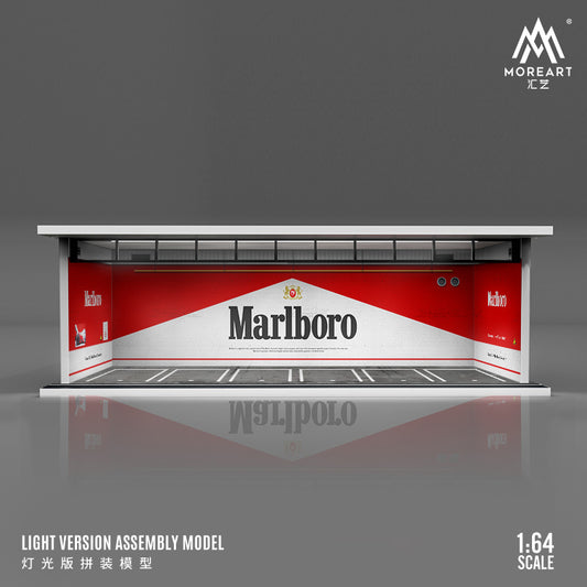 MoreArt 1/64 Car Park Garage Diorama with LED Light- Marlboro Edition