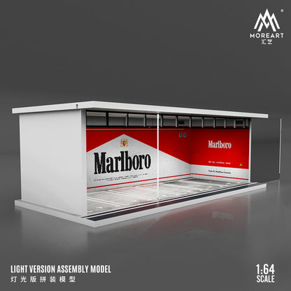 MoreArt 1/64 Car Park Garage Diorama with LED Light- Marlboro Edition