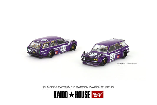 Mini GT- 1/64 Datsun KAIDO 510 Wagon CARBON FIBER V1 Kaido House (KHMG062)