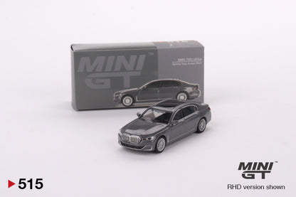 Mini GT 1/64 BMW 750Li xDrive Bernina Grey Amber Effect RHD (MGT00515-R)