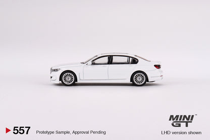 Mini GT 1/64 BMW Alpina B7 xDrive Alpine White RHD (MGT00557-R)