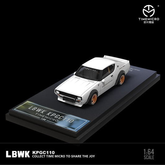 Time Micro 1/64 Nissan Skyline 2000GT-R KPGC110 LBWK Liberty Walk White