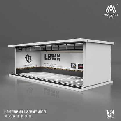 MoreArt 1/64 Car Park Garage Diorama with LED Light- Liberty Walk LBWK Edition