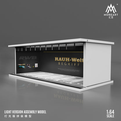 MoreArt 1/64 Car Park Garage Diorama with LED Light- RWB Edition