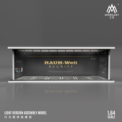 MoreArt 1/64 Car Park Garage Diorama with LED Light- RWB Edition