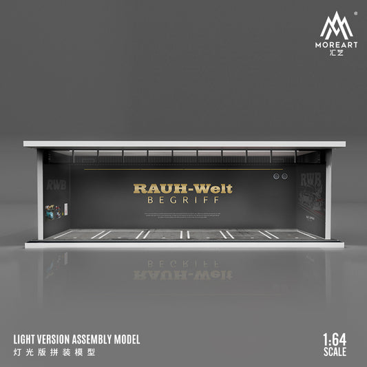 MoreArt 1/64 Car Park Garage Diorama with LED Light- RWB Edition