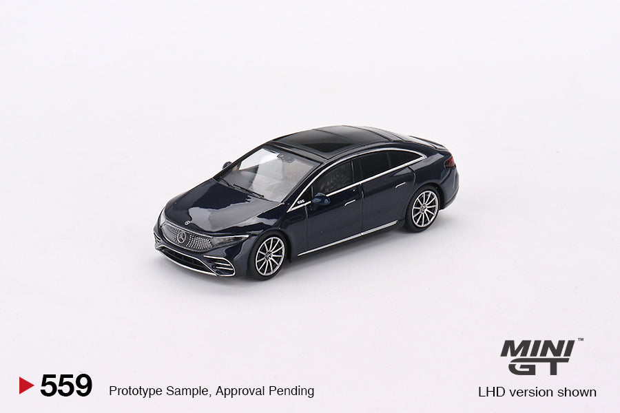 Mini GT 1:64 Mercedes-Benz EQS 580 4MATIC Nautical Blue Metallic RHD (MGT00559-R)