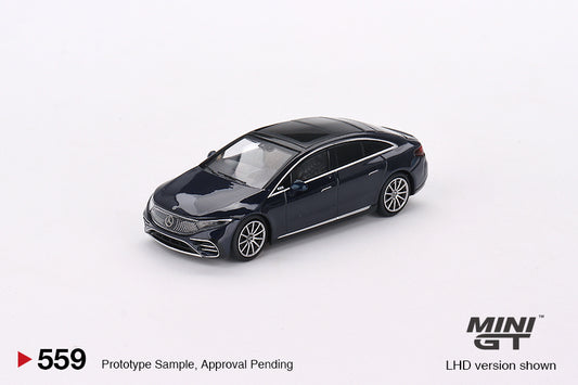 Mini GT 1:64 Mercedes-Benz EQS 580 4MATIC Nautical Blue Metallic RHD (MGT00559-R)