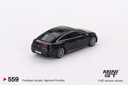 Mini GT 1:64 Mercedes-Benz EQS 580 4MATIC Nautical Blue Metallic RHD (MGT00559-R)