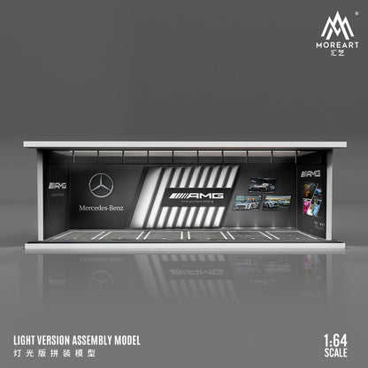 MoreArt 1/64 Car Park Garage Diorama with LED Light- Mercedes Benz AMG Edition