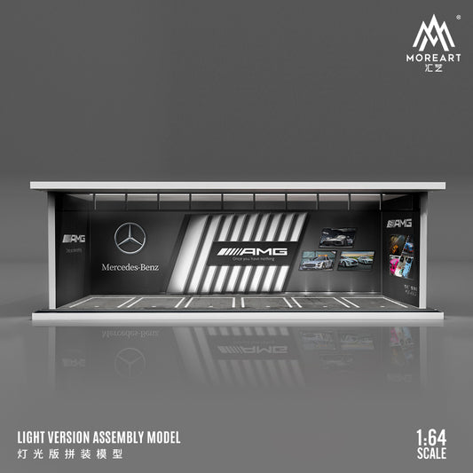 MoreArt 1/64 Car Park Garage Diorama with LED Light- Mercedes Benz AMG Edition