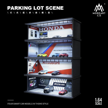 MoreArt 1/64 Car Park Garage Diorama with LED Light- BMW M Performance Edition