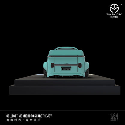 Time Micro 1/64 Volkswagen Kombi T1 Modified Wide Body Camper Van- Tiffany Blue with Mini Human Figure