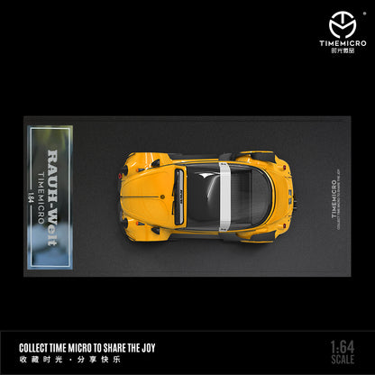 Time Micro 1:64 Volkswagen Beetle RWB Yellow with Model Girl Figure