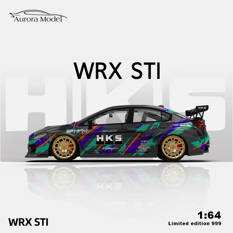 Aurora Model 1/64 Subaru WRX STI HKS Edition