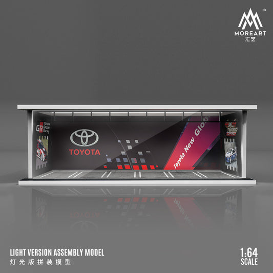 MoreArt 1/64 Parking Lot Scene Diorama with LED Light- Toyota GR Racing Edition