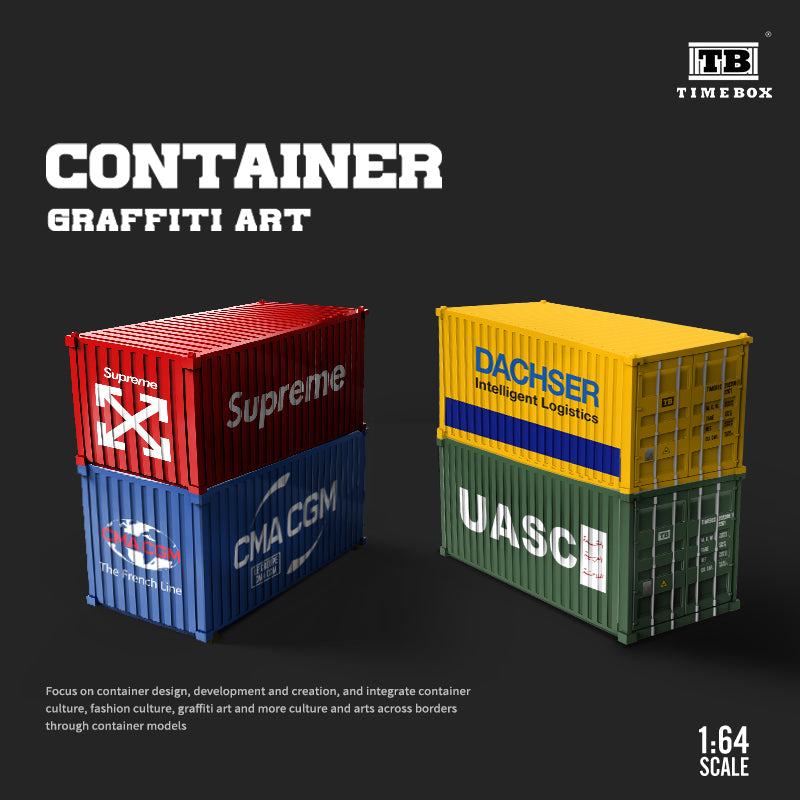 Time Box 1/64 20ft Shipping Container Full Metal Made- Supreme Edition