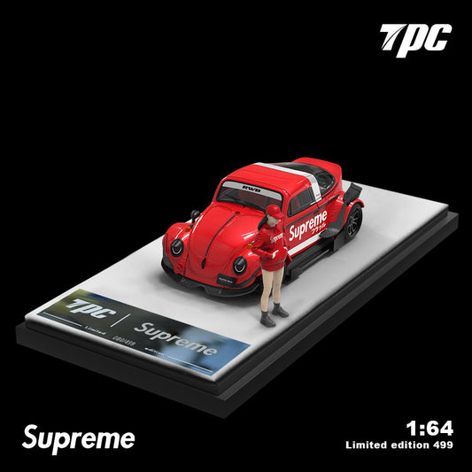 TPC 1/64 Volkswagen Beetle RWB Supreme Red with Model Girl Figure