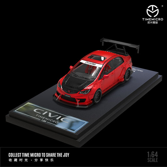 Time Micro 1/64 Honda Civic Type R FD2 Modified Version Metallic Red