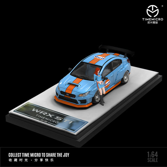 Time Micro 1/64 Subaru WRX STI Gulf Edition with Girl Figure