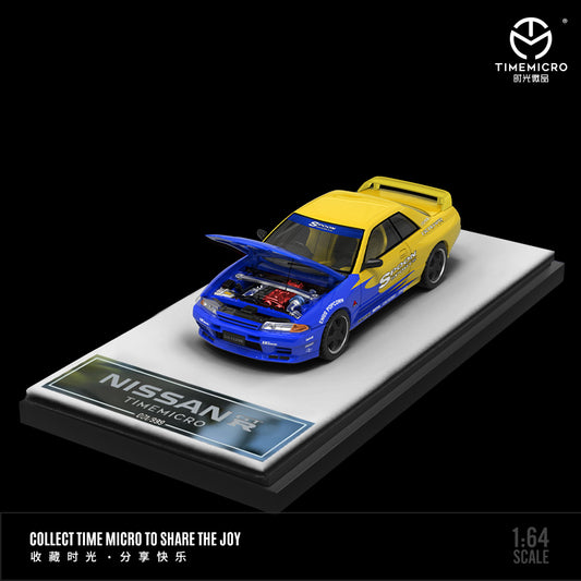 Time Micro 1/64 Nissan Skyline GT-R R32 Open Bonnet Engine Hood -Spoon Edition